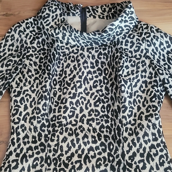 Vintage 70s Animal Print Mini Dress S - Picture 6 of 16